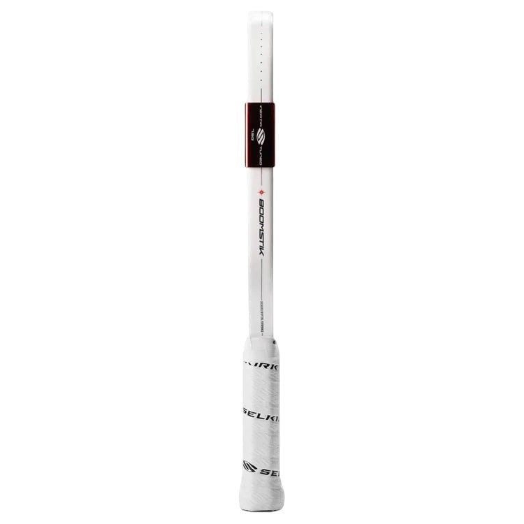 Pickleshop Selkirk Labs Project Boomstick pickleball paddle handle and white grip with branding details