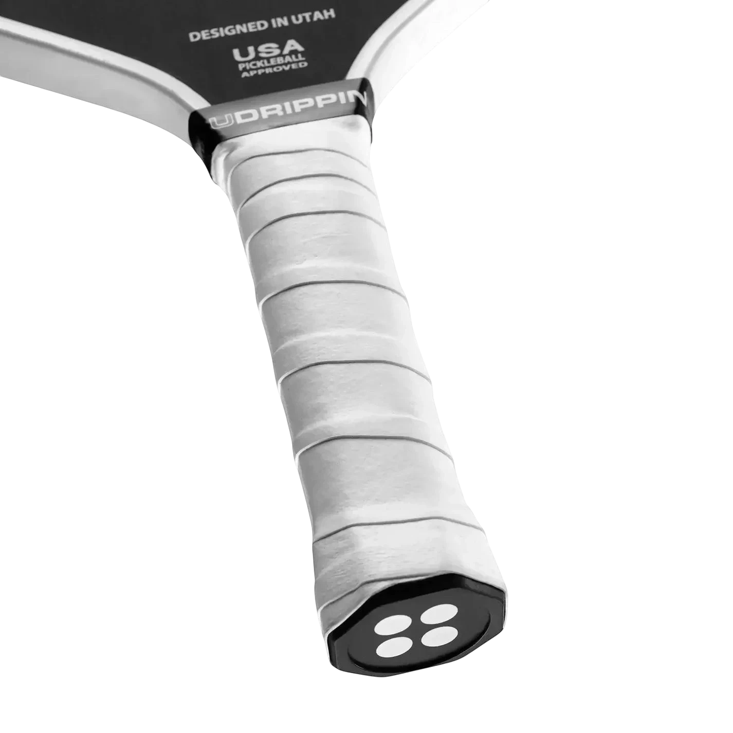 Pickleshop Udrippin Pro Tour white pickleball grip with extra tackiness and sweat absorbent material.