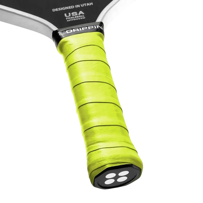Pickleshop Udrippin Pro Tour Grips in bright yellow, .56mm thickness for enhanced feel and tackiness, sweat absorbent material.